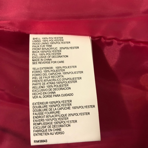 R 1881 Girls Jacket X- Large Black Pink - Picture 10 of 12